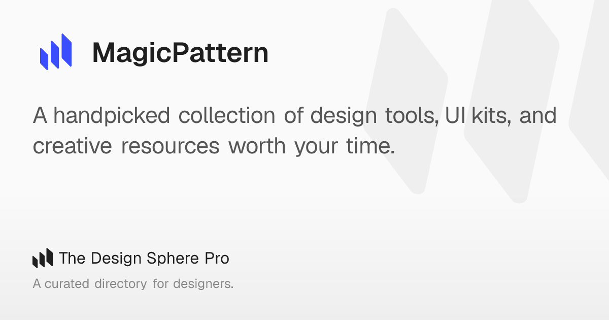 MagicPattern: Create unique, organic SVG shapes instantly. – The Design ...