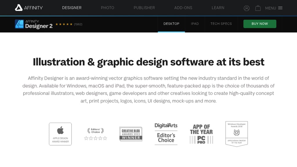 A screenshot of Affinity Designer 2