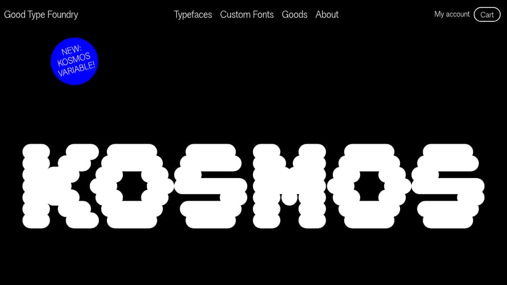 A screenshot of Good Type Foundry