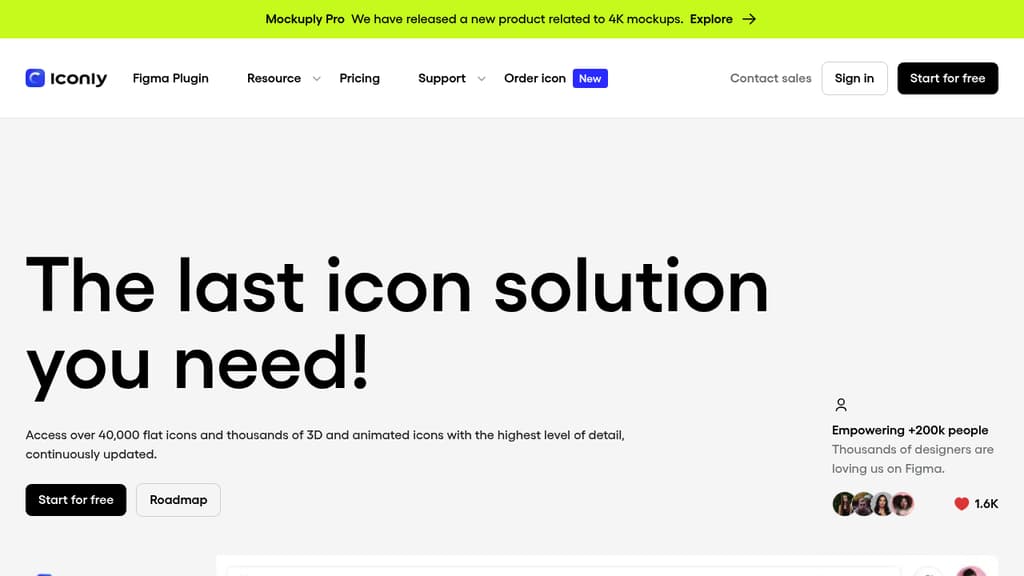 A screenshot of Iconly Icons