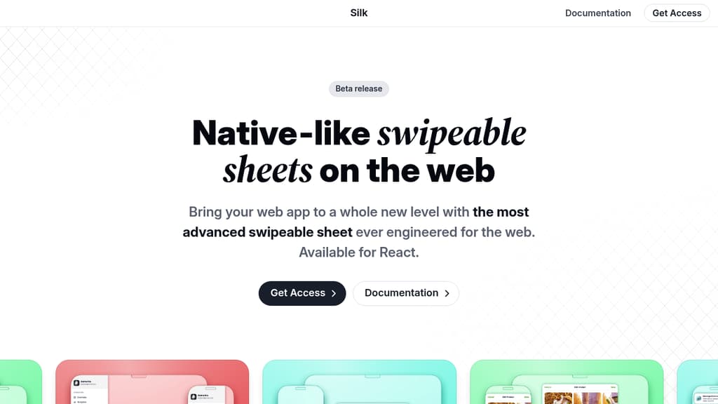 A screenshot of Silk