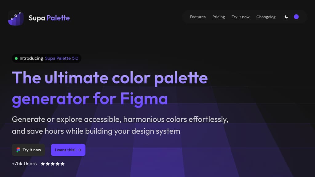 A screenshot of Supa Palette