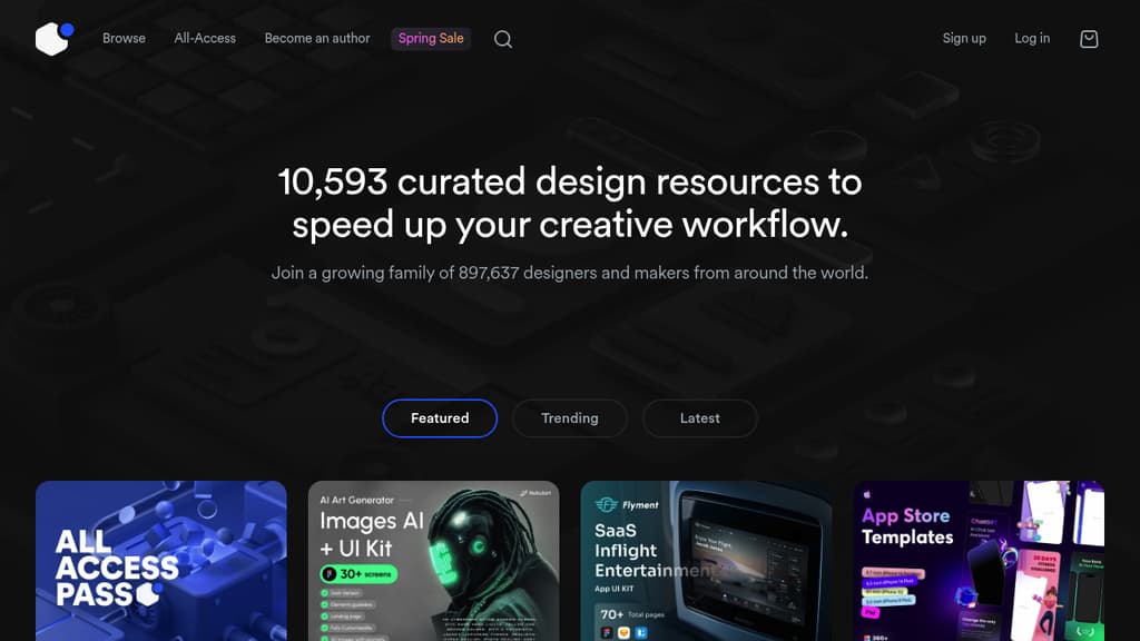 A screenshot of UI8